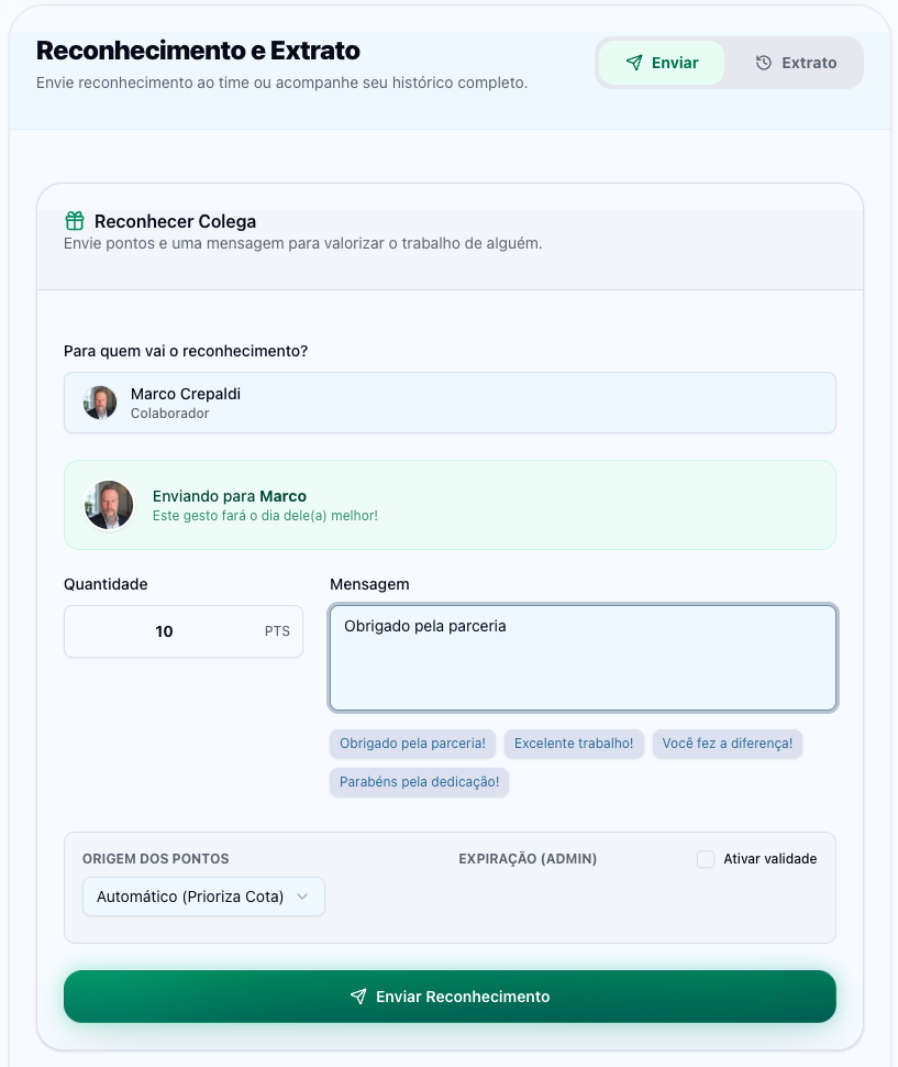 Carteira Digital e Distribuição de Pontos